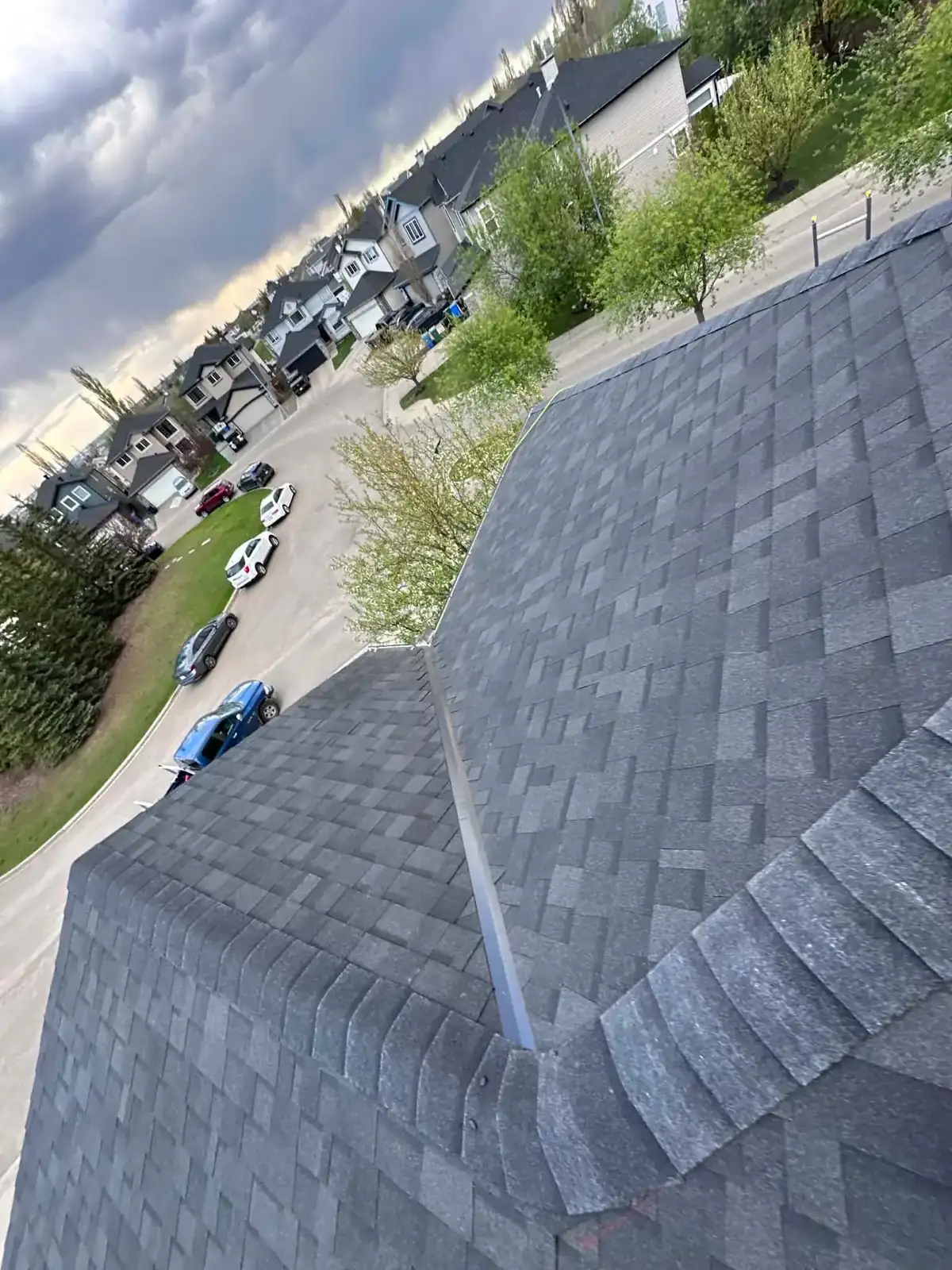 Pipe boot flashing repair on a Calgary shingle roof