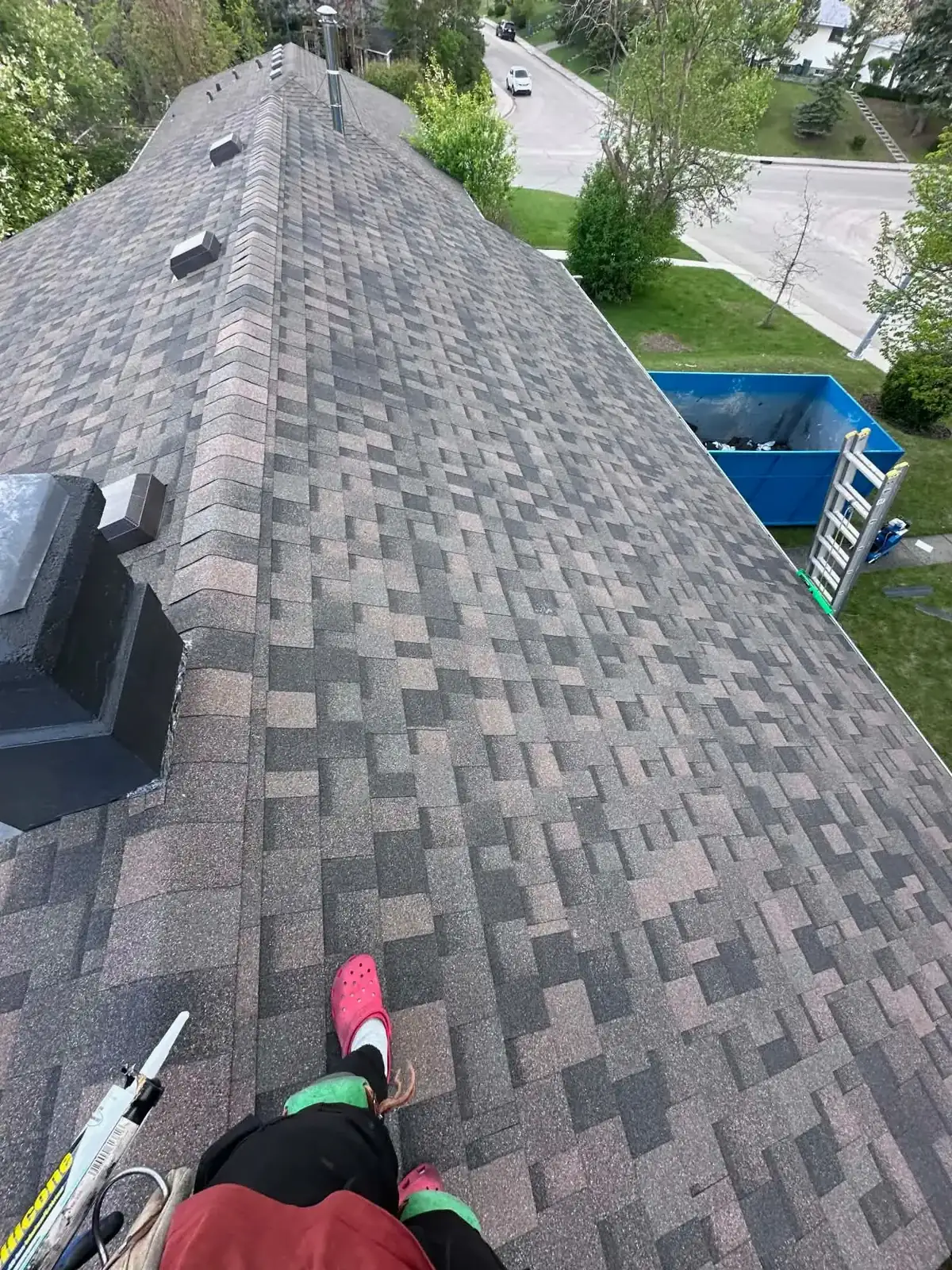Roof vent flashing installation on a Calgary shingle roof